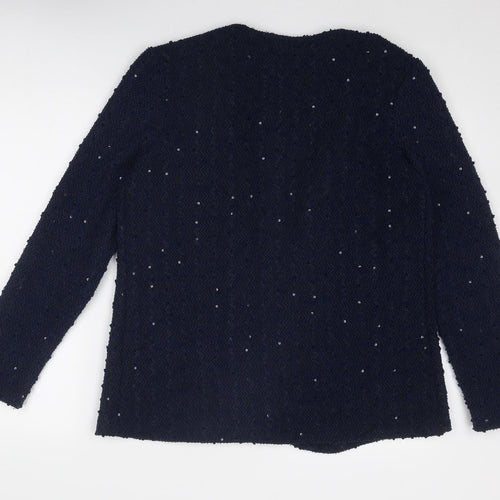 Dorothy Perkins Womens Blue V-Neck Polyester Cardigan Jumper Size 14