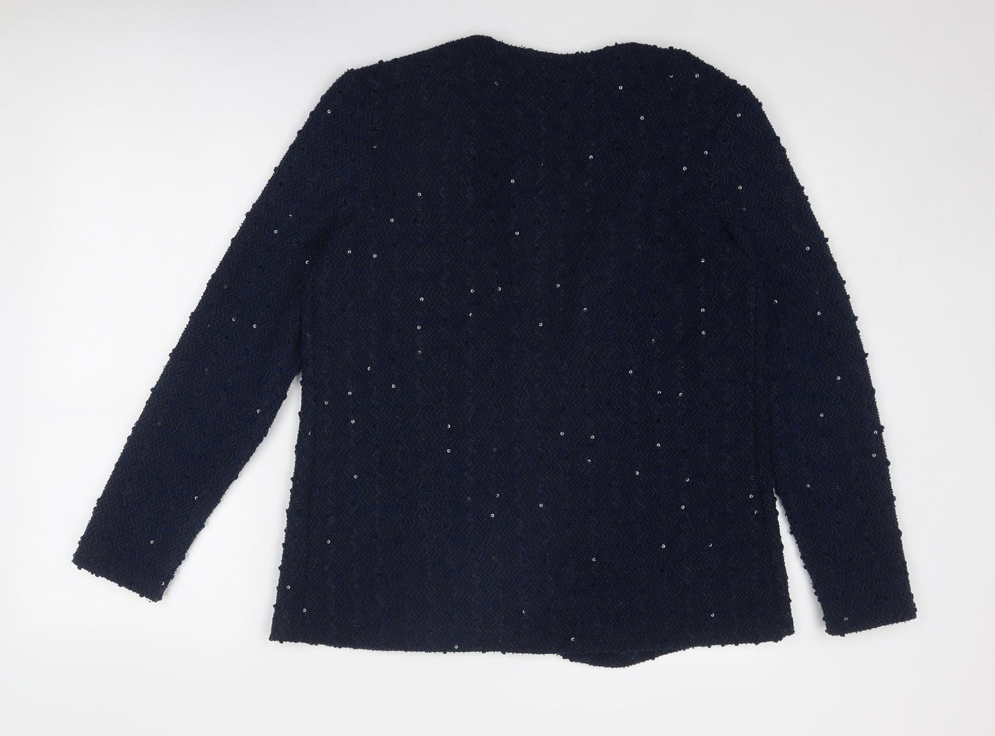 Dorothy Perkins Womens Blue V-Neck Polyester Cardigan Jumper Size 14