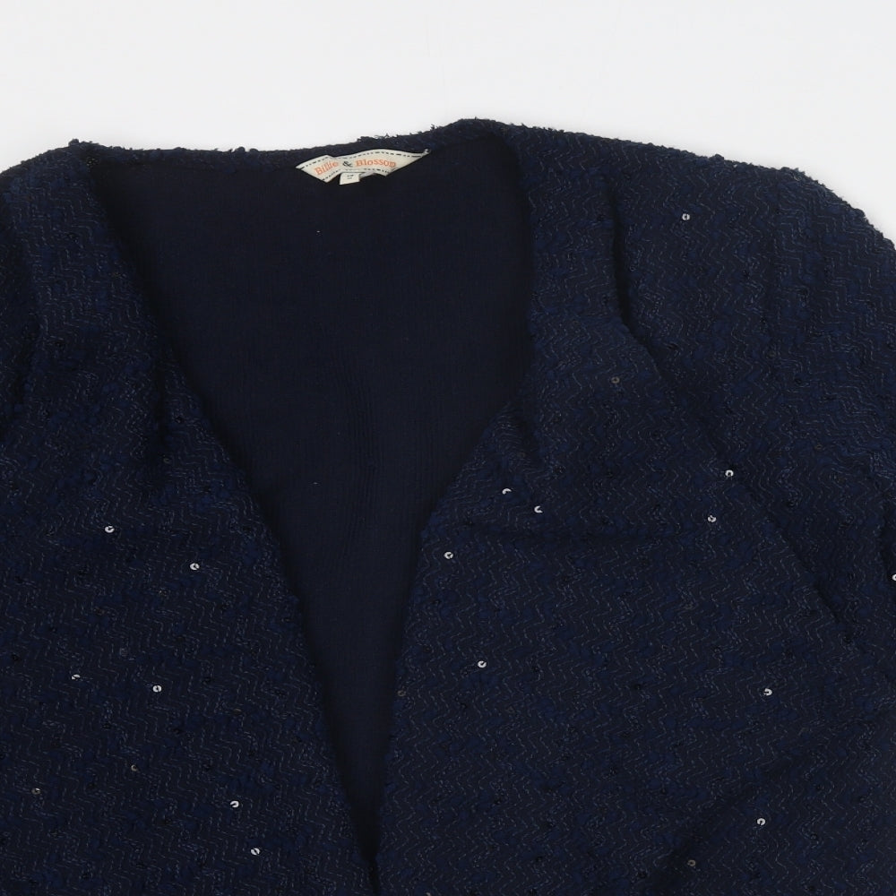 Dorothy Perkins Womens Blue V-Neck Polyester Cardigan Jumper Size 14