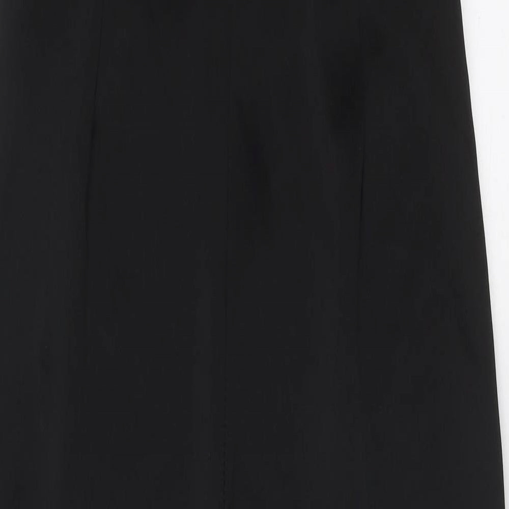 Boohoo Womens Black Polyester Jumpsuit One-Piece Size 14 Zip - Lace Detail