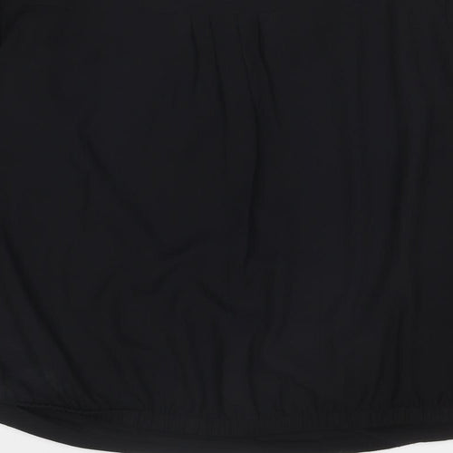 H&M Womens Black Polyester Basic Blouse Size 12 Round Neck