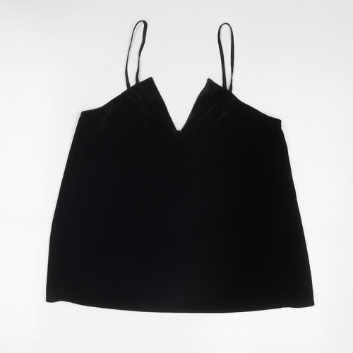 River Island Womens Black Polyester Camisole Tank Size 10 V-Neck