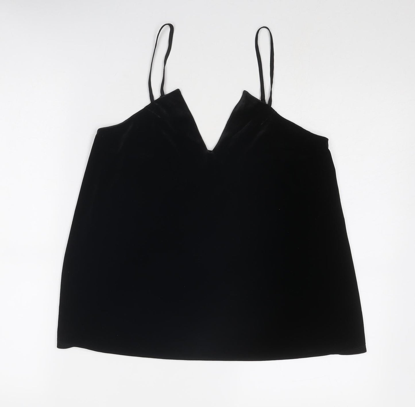 River Island Womens Black Polyester Camisole Tank Size 10 V-Neck