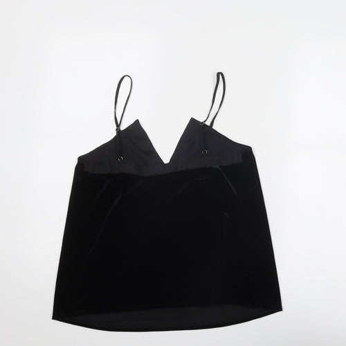 River Island Womens Black Polyester Camisole Tank Size 10 V-Neck
