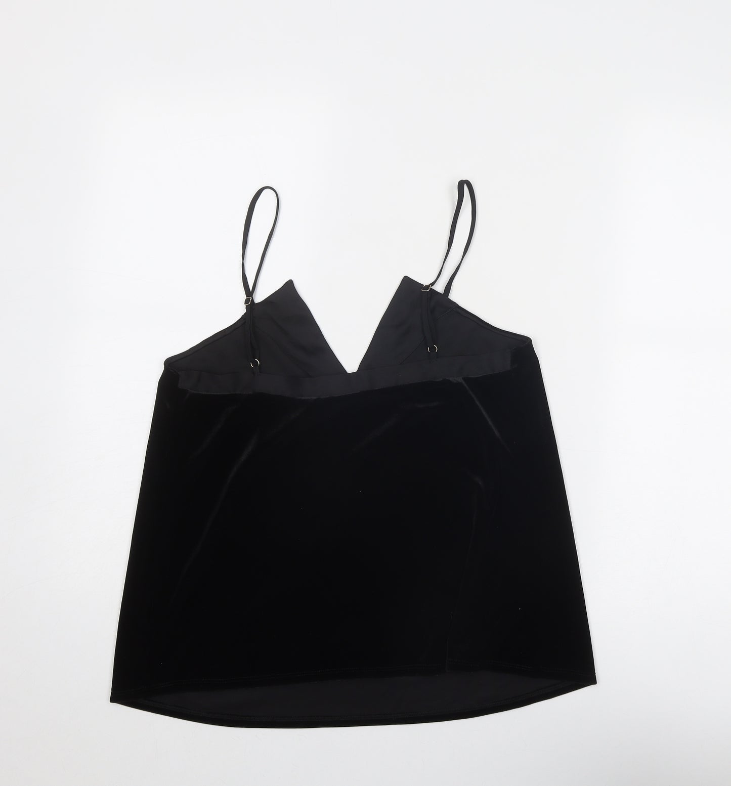 River Island Womens Black Polyester Camisole Tank Size 10 V-Neck