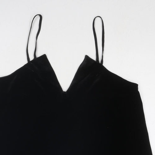 River Island Womens Black Polyester Camisole Tank Size 10 V-Neck