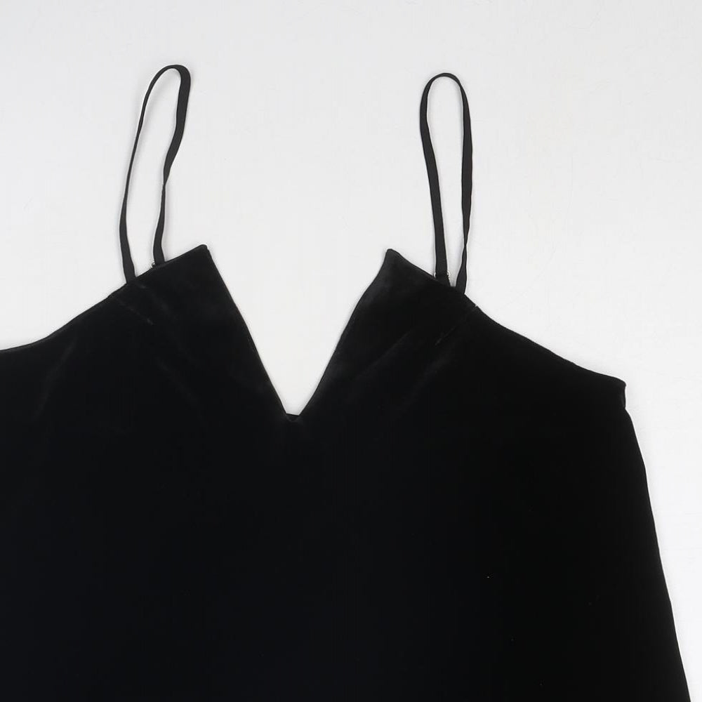 River Island Womens Black Polyester Camisole Tank Size 10 V-Neck