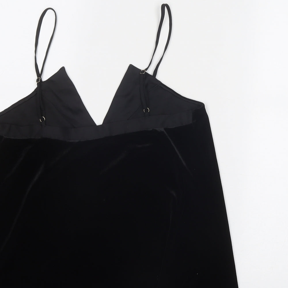 River Island Womens Black Polyester Camisole Tank Size 10 V-Neck