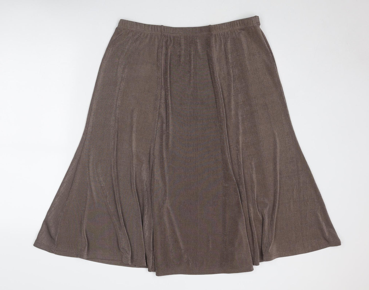 Julipa Womens Brown Polyester Swing Skirt Size 20