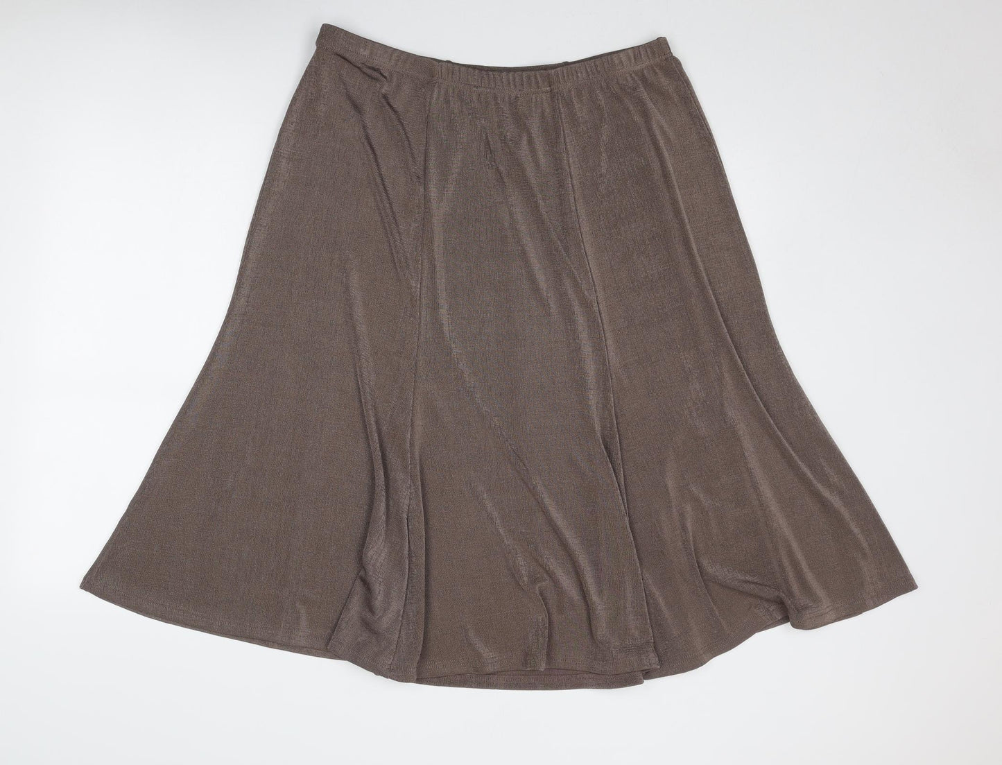 Julipa Womens Brown Polyester Swing Skirt Size 20