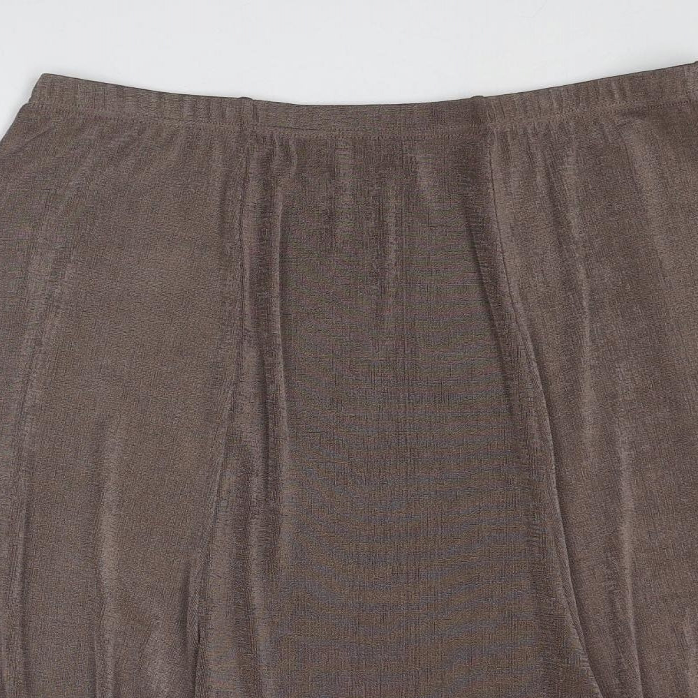 Julipa Womens Brown Polyester Swing Skirt Size 20