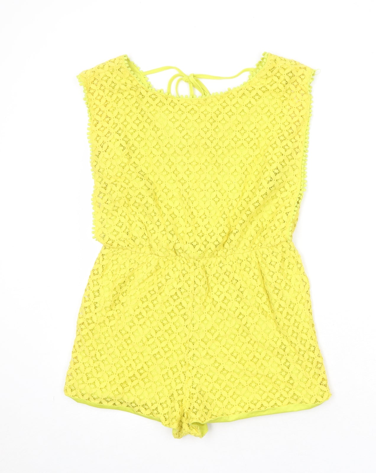 Cameo Rose Womens Yellow Cotton Playsuit One-Piece Size 12 Zip