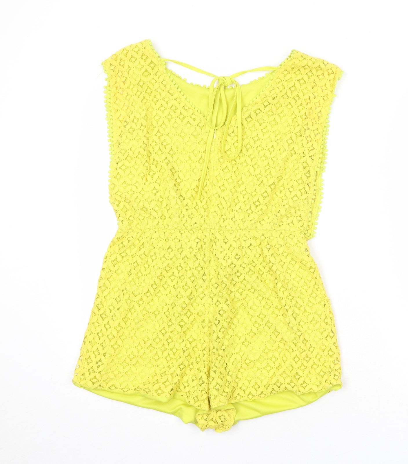 Cameo Rose Womens Yellow Cotton Playsuit One-Piece Size 12 Zip
