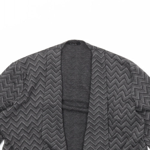 CMD Womens Grey Geometric Jacket Blazer Size M