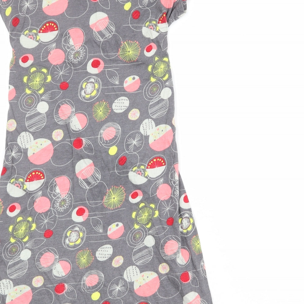 MANTARAY PRODUCTS Womens Multicoloured Geometric 100% Cotton A-Line Size 10 V-Neck Pullover