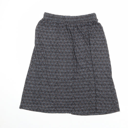 Fat Face Womens Multicoloured Geometric Cotton A-Line Skirt Size 8 Button