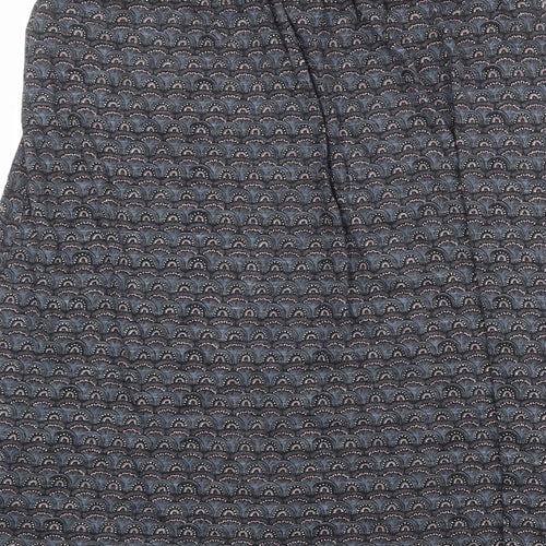 Fat Face Womens Multicoloured Geometric Cotton A-Line Skirt Size 8 Button