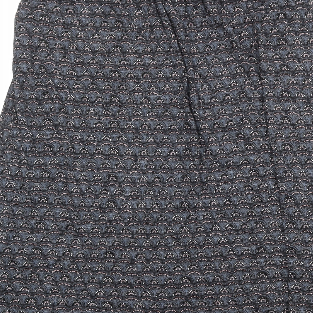 Fat Face Womens Multicoloured Geometric Cotton A-Line Skirt Size 8 Button