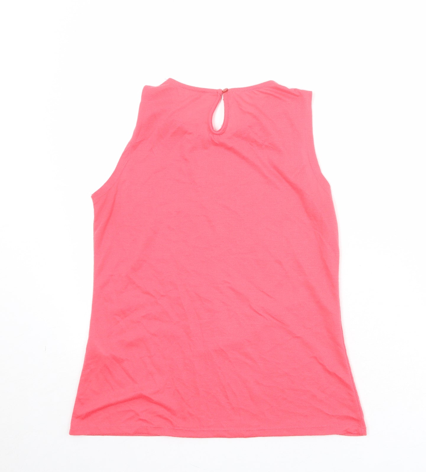 Dorothy Perkins Womens Pink Polyester Basic Tank Size 10 Boat Neck - Crochet Collar