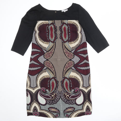 Per Una Womens Multicoloured Geometric Polyester A-Line Size 14 Round Neck Pullover