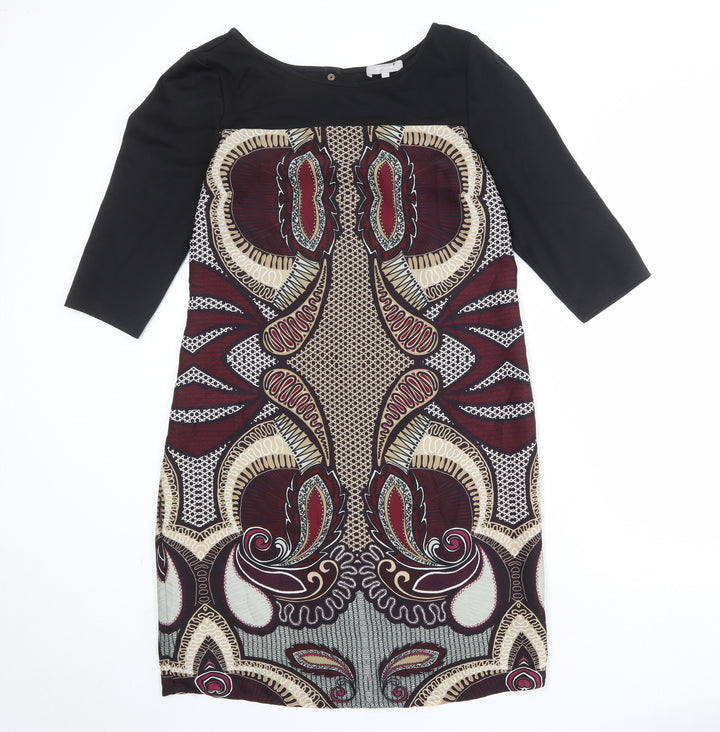 Per Una Womens Multicoloured Geometric Polyester A-Line Size 14 Round Neck Pullover