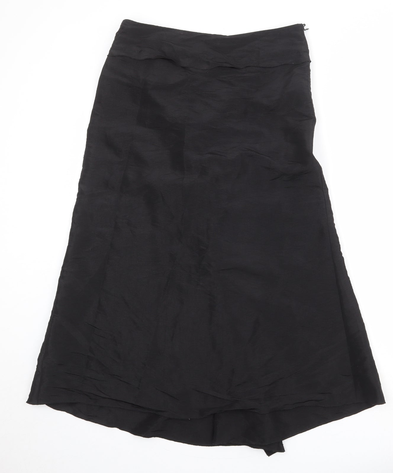 Per Una Womens Black Nylon A-Line Skirt Size 14 Zip
