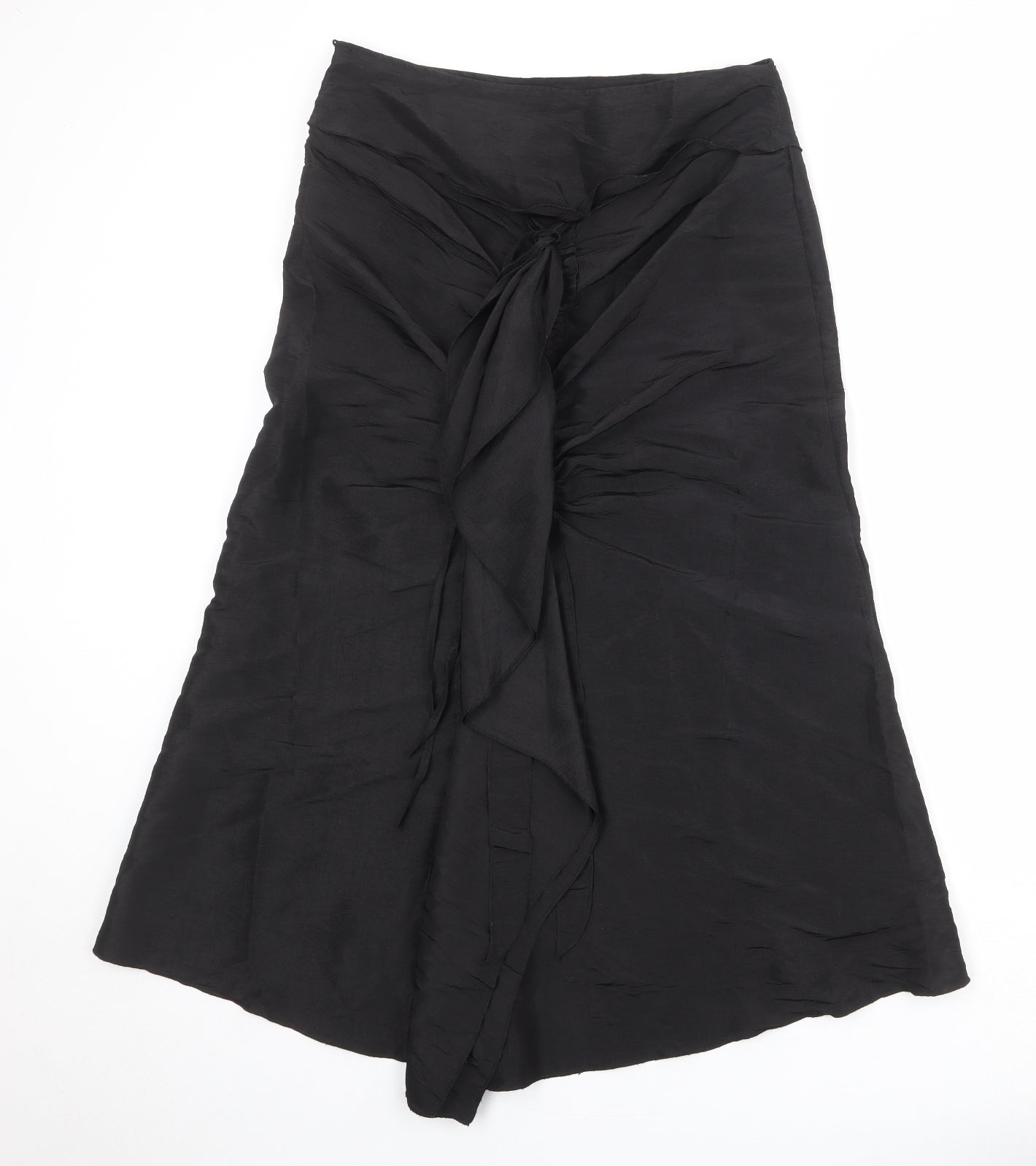Per Una Womens Black Nylon A-Line Skirt Size 14 Zip