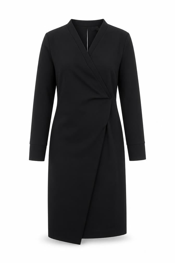 Next Womens Black Polyester Shift Size 6 V-Neck Zip