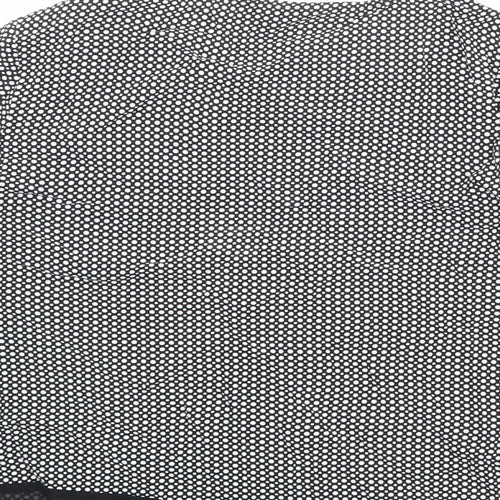Marks and Spencer Womens Black Polka Dot Viscose Basic Blouse Size 12 Round Neck