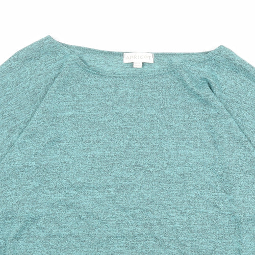 Apricot Womens Blue Geometric Polyester Basic Blouse Size 16 Round Neck