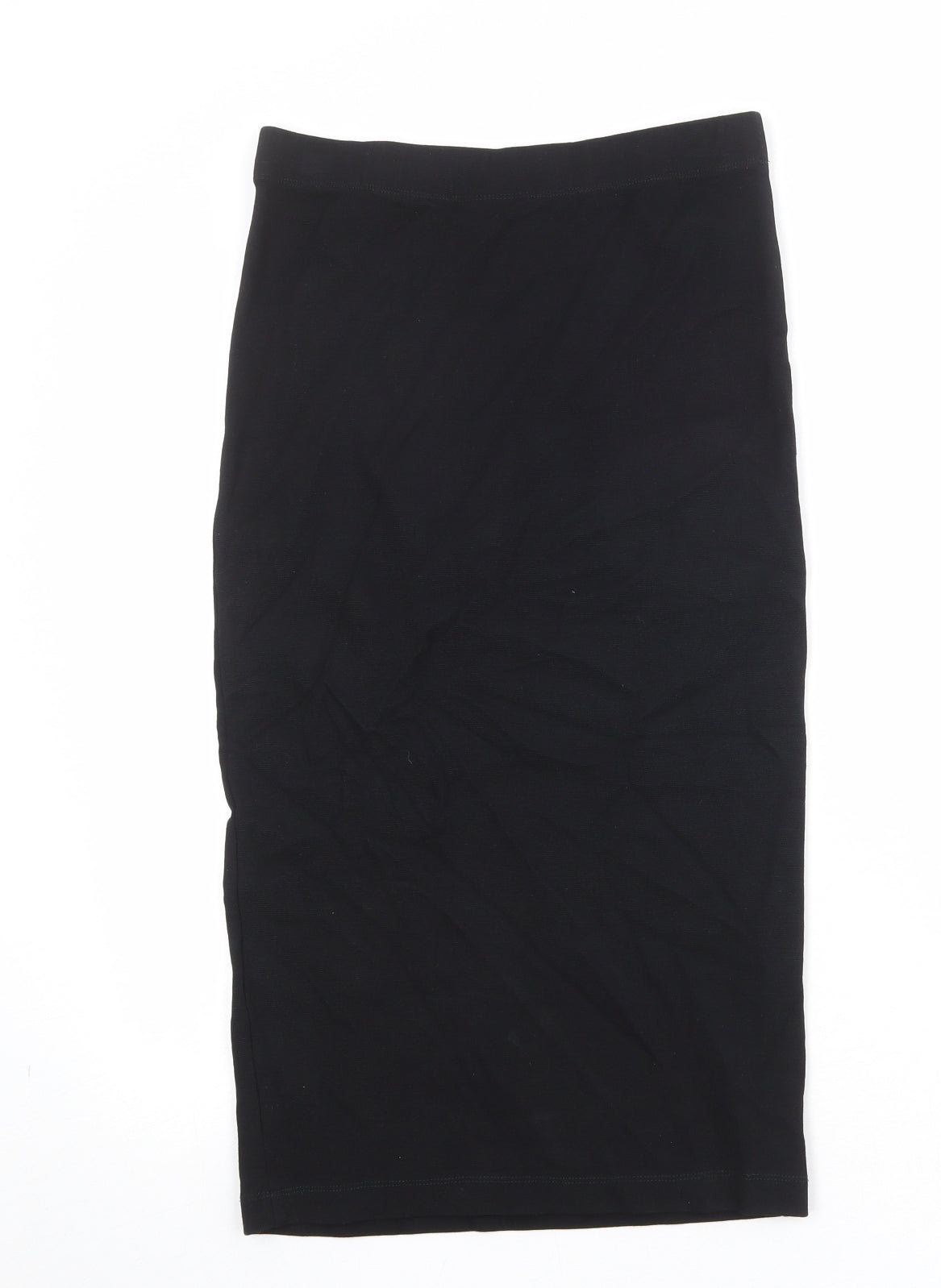Wallis Womens Black Viscose Straight & Pencil Skirt Size 12