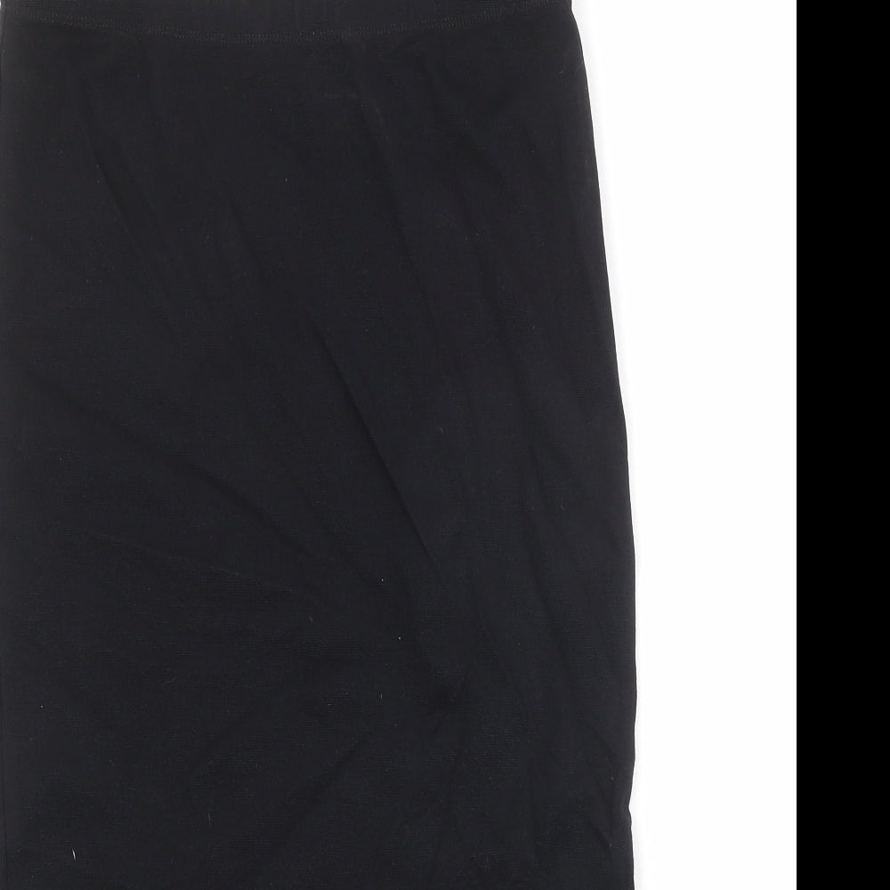 Wallis Womens Black Viscose Straight & Pencil Skirt Size 12