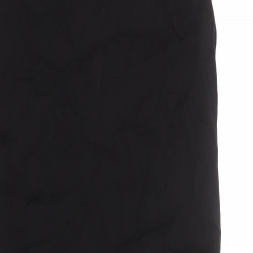 Zara Womens Black Viscose Tank Dress Size XS Round Neck Zip