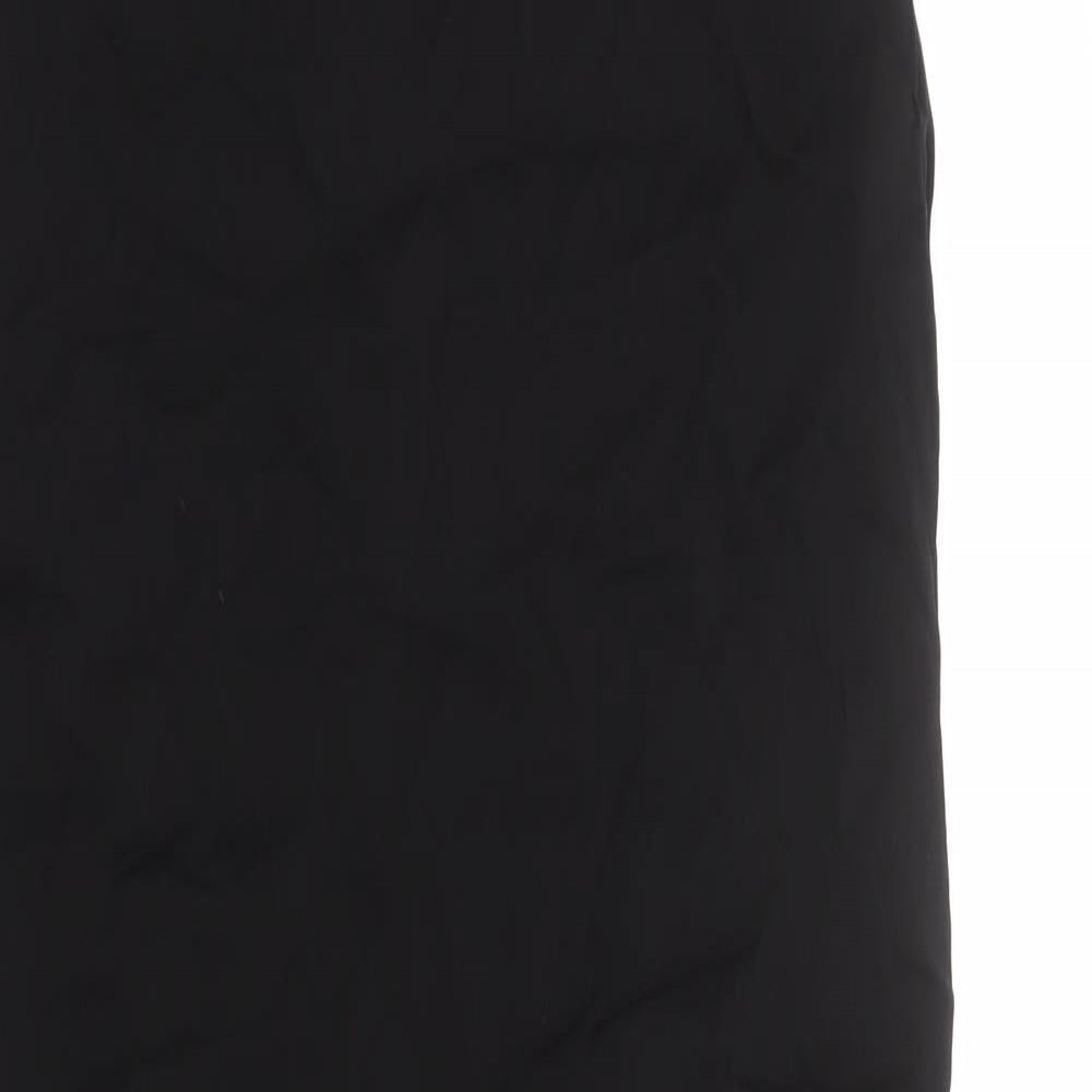 Zara Womens Black Viscose Tank Dress Size XS Round Neck Zip