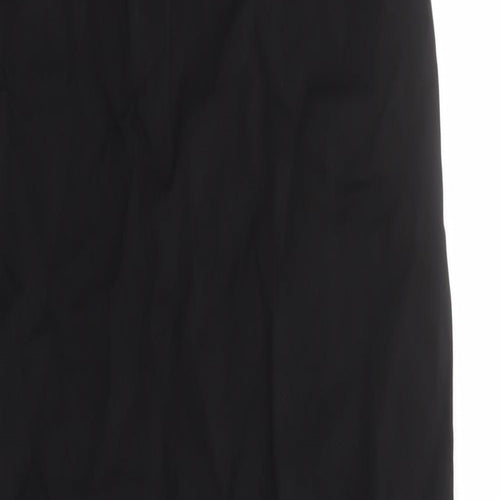 Zara Womens Black Viscose Tank Dress Size XS Round Neck Zip