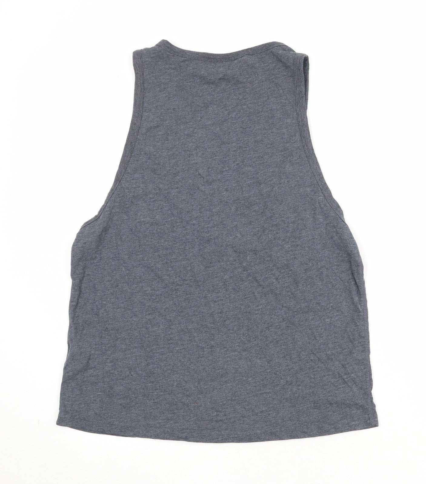 Superdry Womens Grey Cotton Basic Tank Size XS Round Neck