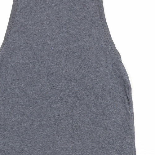 Superdry Womens Grey Cotton Basic Tank Size XS Round Neck