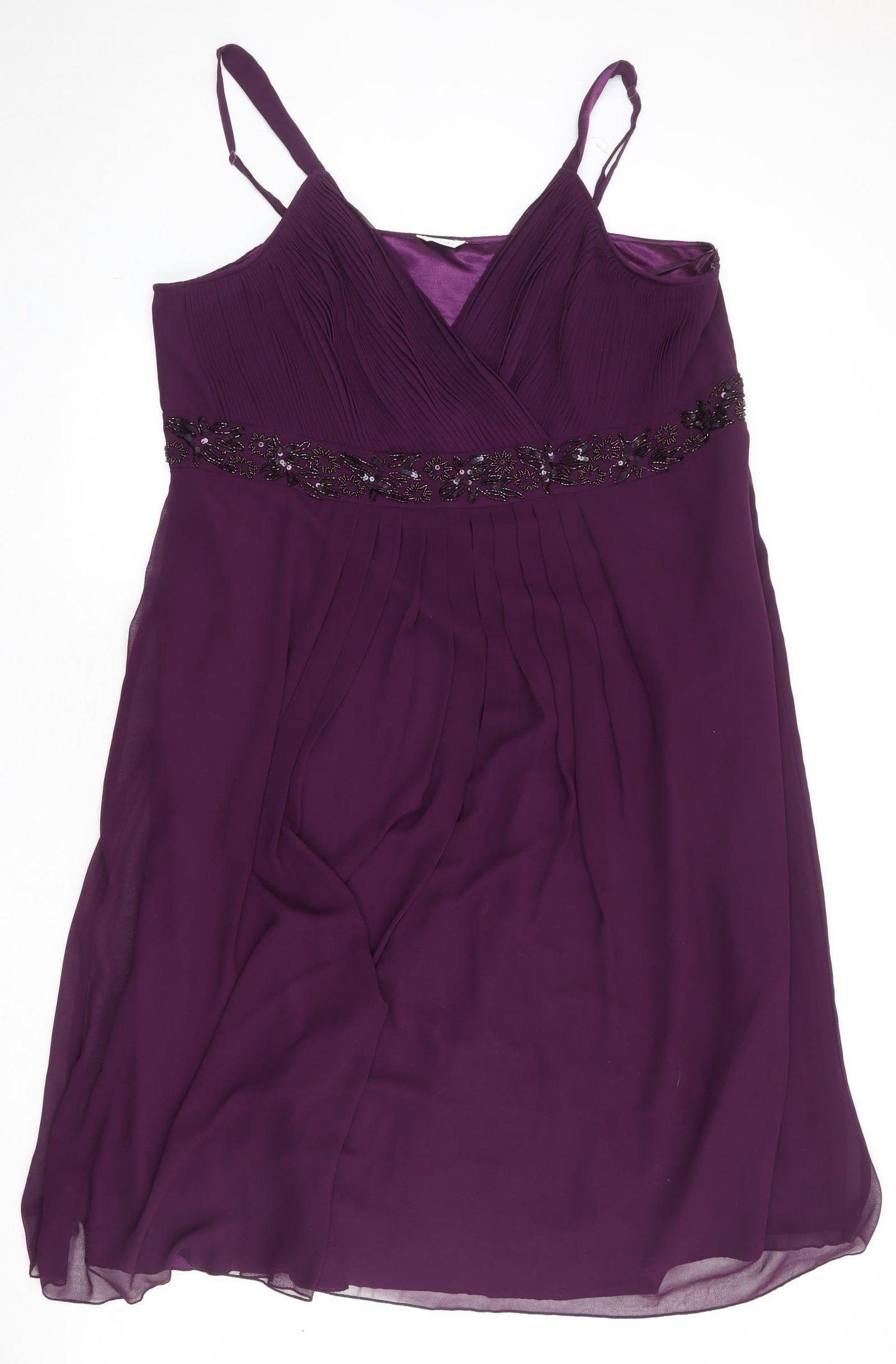 Berkertex Womens Purple Polyester A-Line Size 28 V-Neck Zip