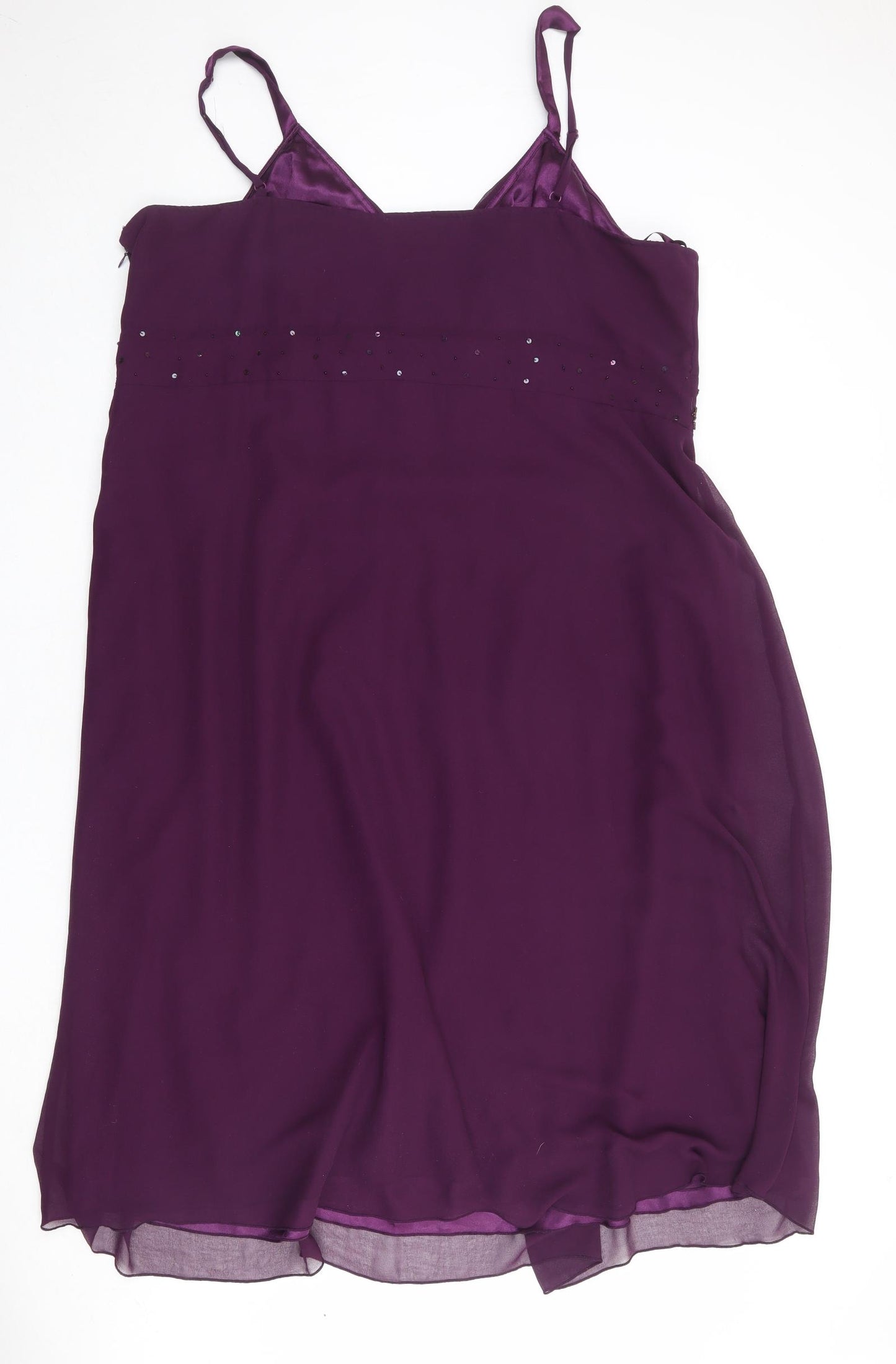 Berkertex Womens Purple Polyester A-Line Size 28 V-Neck Zip