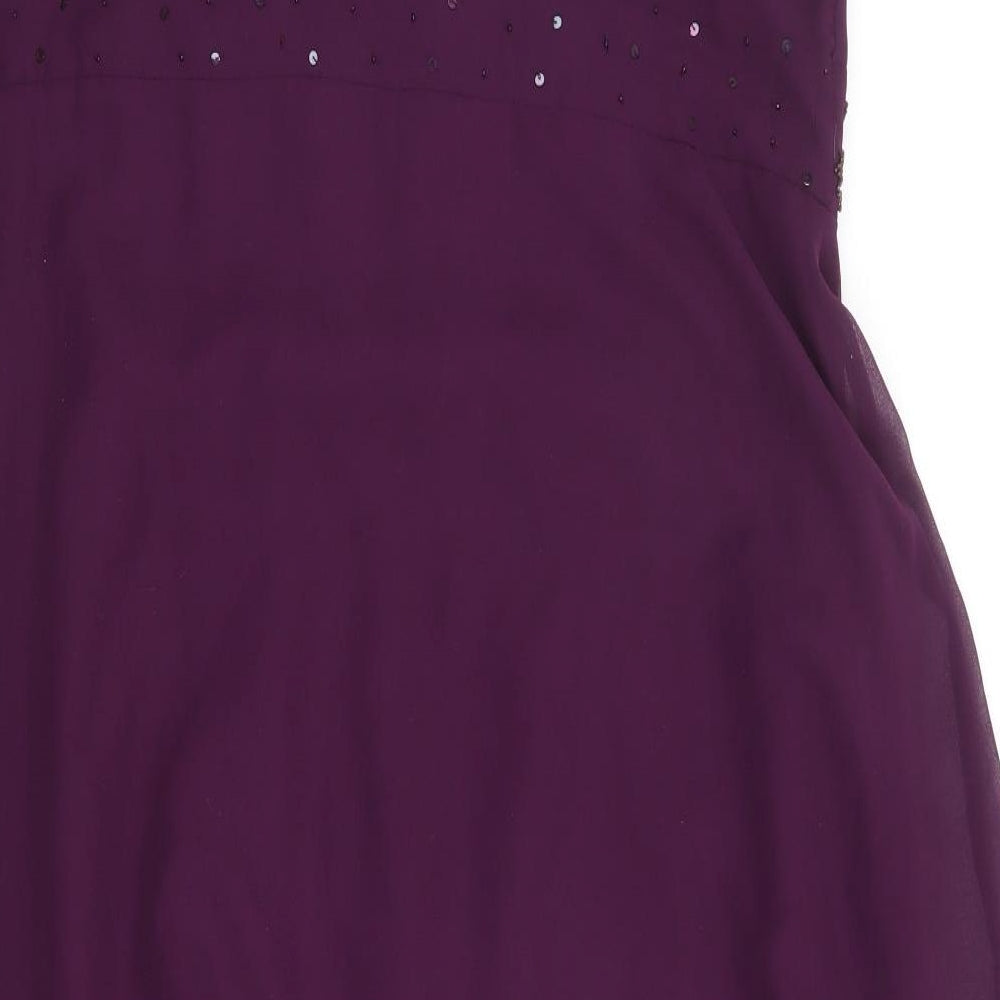 Berkertex Womens Purple Polyester A-Line Size 28 V-Neck Zip