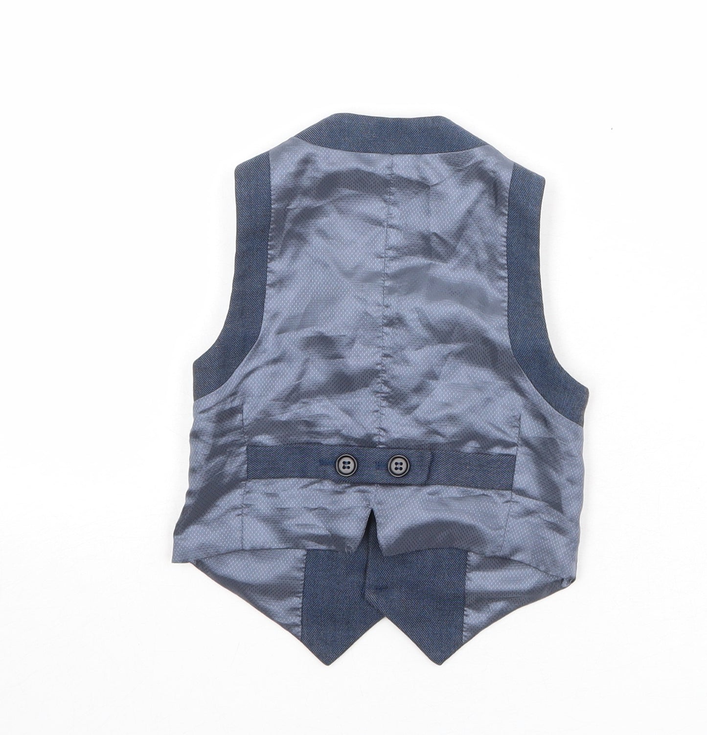 River Island Boys Blue Jacket Waistcoat Size 3 Years Button