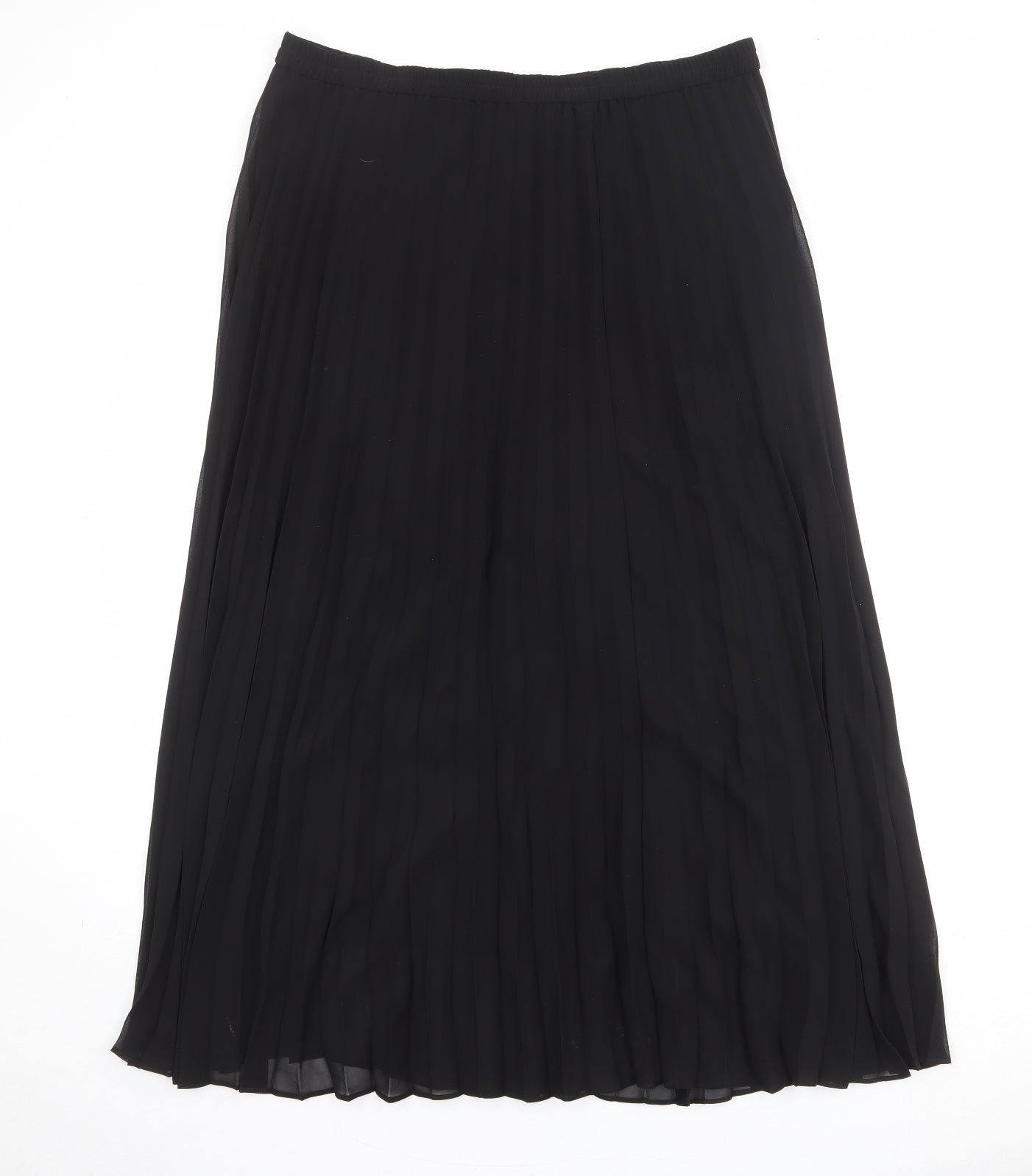 Uniqlo Womens Black Polyester Pleated Skirt Size XL