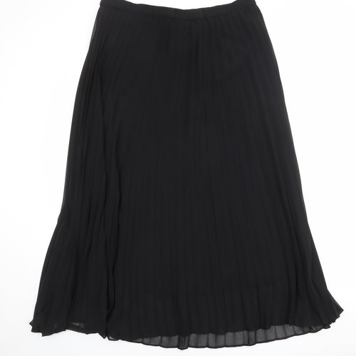 Uniqlo Womens Black Polyester Pleated Skirt Size XL