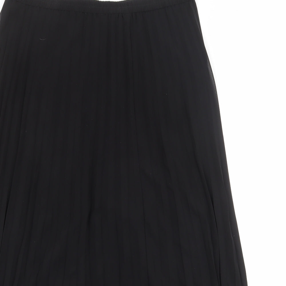 Uniqlo Womens Black Polyester Pleated Skirt Size XL
