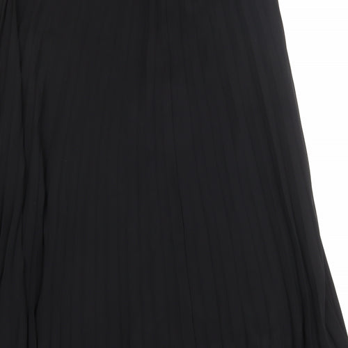 Uniqlo Womens Black Polyester Pleated Skirt Size XL