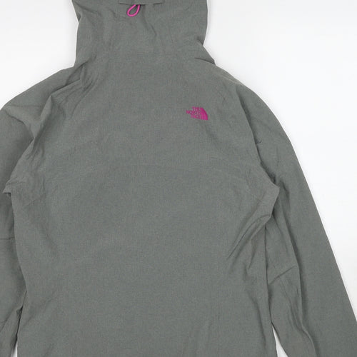 The North Face Womens Grey Windbreaker Jacket Size M Zip