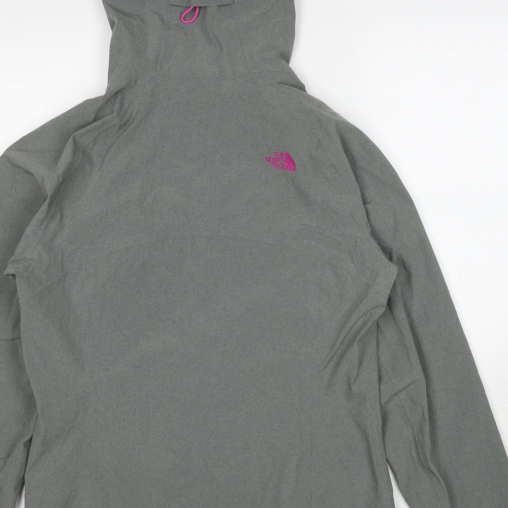 The North Face Womens Grey Windbreaker Jacket Size M Zip