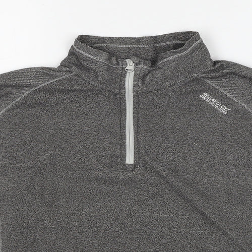 Regatta Womens Grey Striped Polyester Pullover Sweatshirt Size 10 Pullover