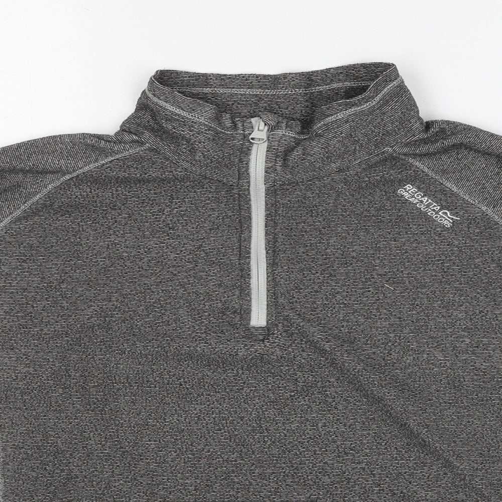 Regatta Womens Grey Striped Polyester Pullover Sweatshirt Size 10 Pullover