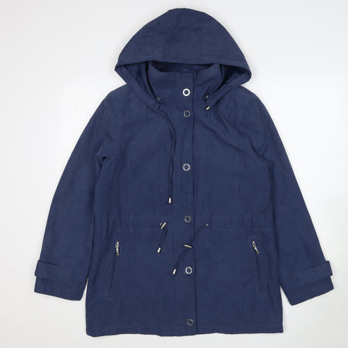 Finesse Womens Blue Jacket Size 12 Zip